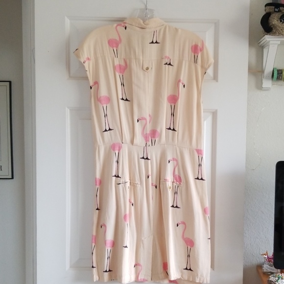 SOLD! Vero Moda pink flamingo dress sz 38 - Picture 6 of 8